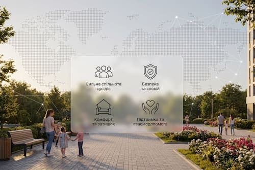 Сучасний житловий будинок у сучасному кварталі